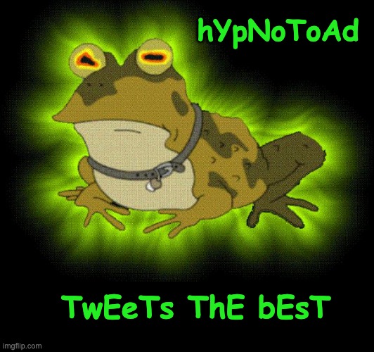 hypnotoad | hYpNoToAd TwEeTs ThE bEsT | image tagged in hypnotoad | made w/ Imgflip meme maker