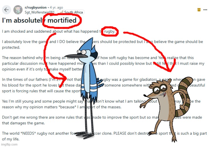 Mortified Rugby | image tagged in you're fired | made w/ Imgflip meme maker