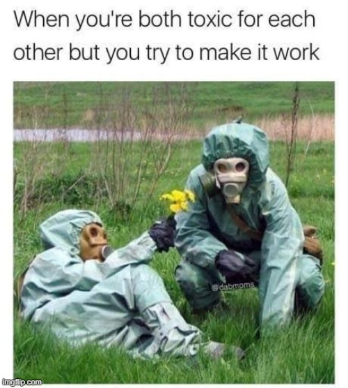 Hazmat Suits Help Some Relationships | image tagged in vince vance,memes,toxic,relationships,trying,flowers | made w/ Imgflip meme maker