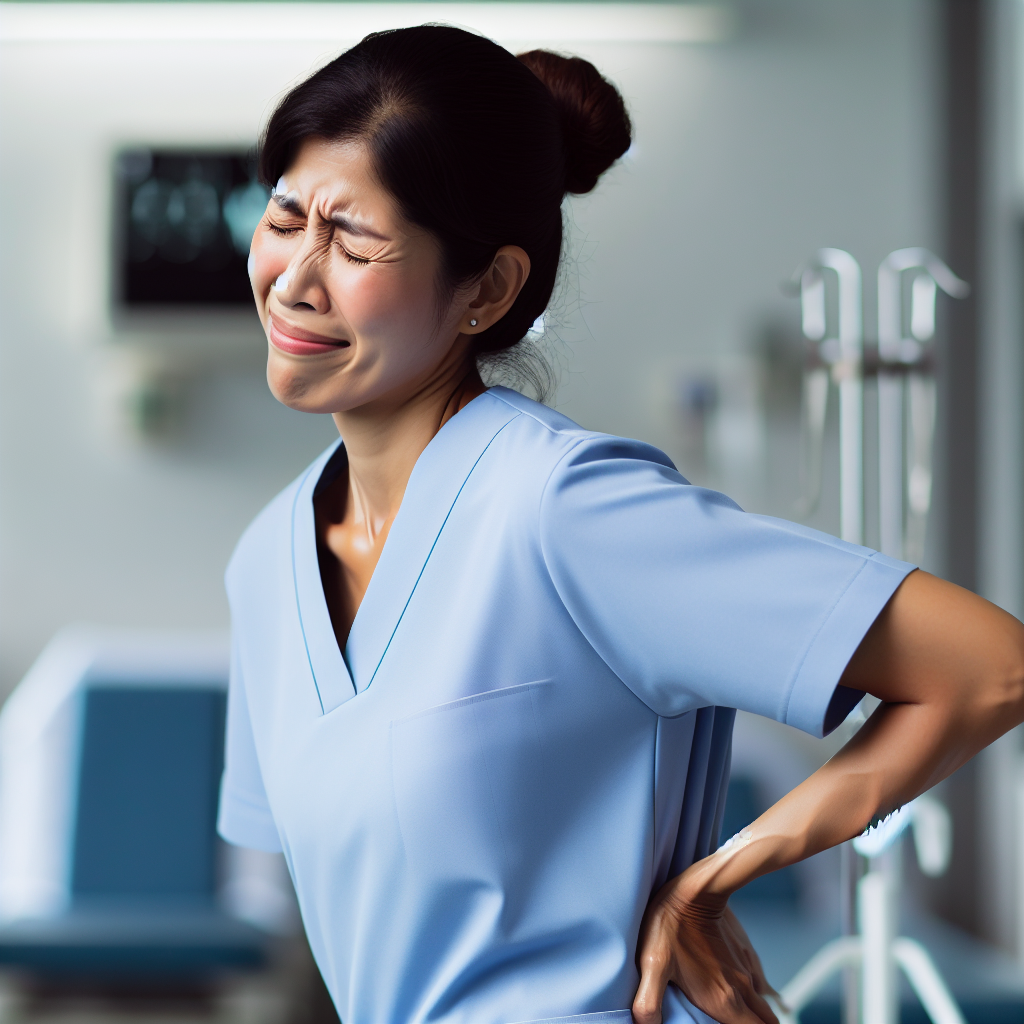 Nurse with backpain Blank Meme Template