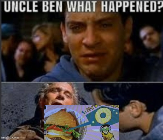 Uncle ben what happened | image tagged in uncle ben what happened | made w/ Imgflip meme maker