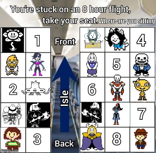 Where are you sitting? | Where are you sitting | image tagged in undertale,sans,papyrus,toriel,asgore,flowey | made w/ Imgflip meme maker