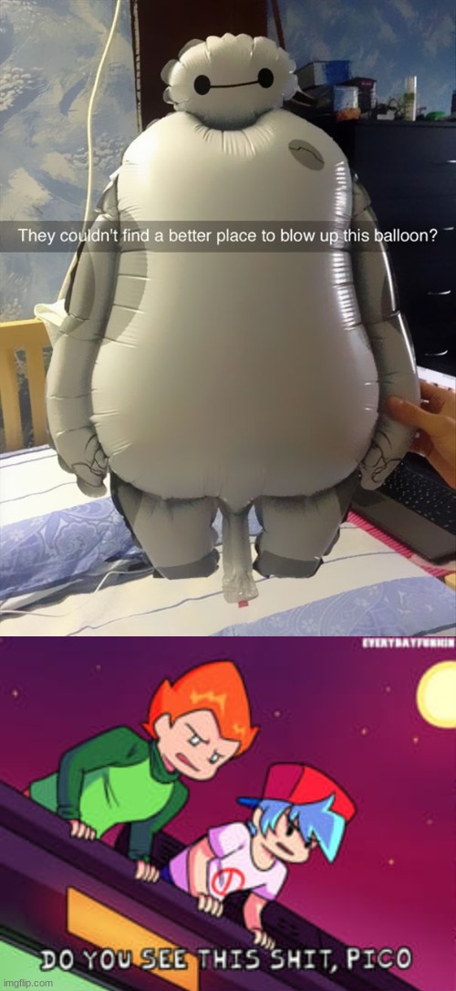 DA HECK IS DIS BALLOON!?!?! | image tagged in do you see this shit pico,you had one job,design fails,friday night funkin | made w/ Imgflip meme maker