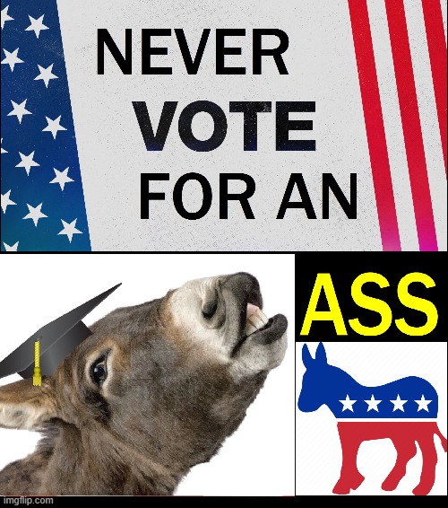 Does Kamala Bray like an A$$ or Laugh like a Hyena? | image tagged in vince vance,democrat,donkey,mule,stubborn,liberal logic | made w/ Imgflip meme maker