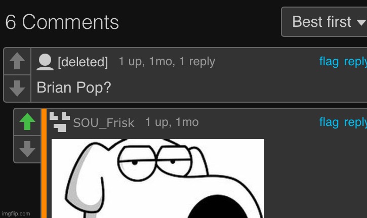 Brian Pop | image tagged in brian griffin,i never know what to put for tags | made w/ Imgflip meme maker