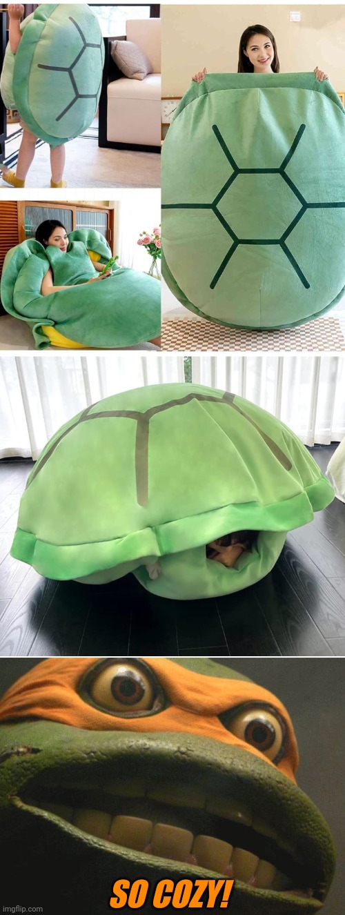 THAT HAS TO BE VERY COZY | SO COZY! | image tagged in tmnt mikey,teenage mutant ninja turtles,tmnt,blanket | made w/ Imgflip meme maker