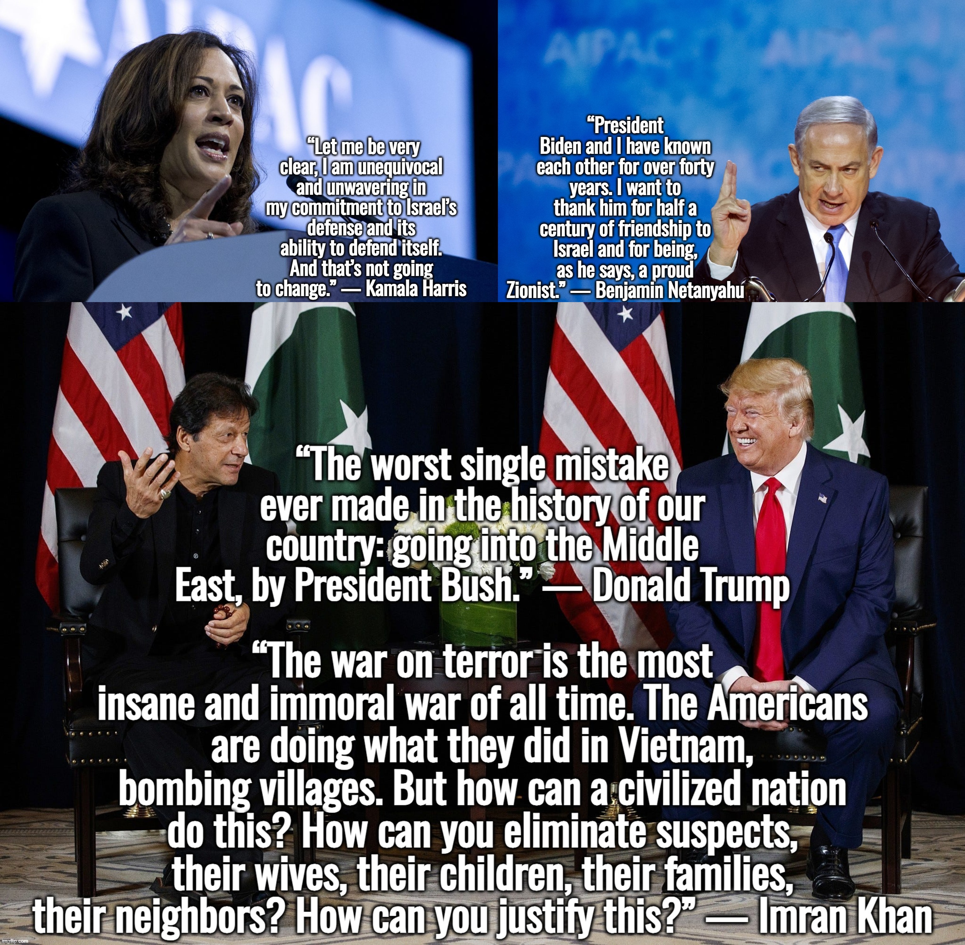 I retort, you deride . . . North Atlantic Terrorist Organization | image tagged in donald trump,kamala harris,joe biden,israel,palestine,pakistan | made w/ Imgflip meme maker