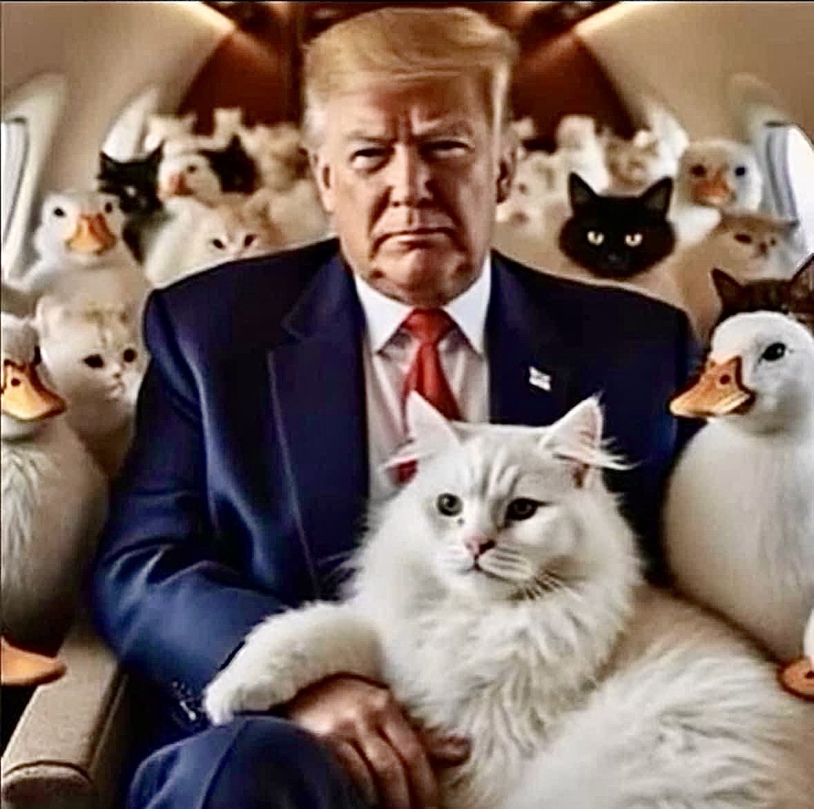 Trump cats Blank Meme Template