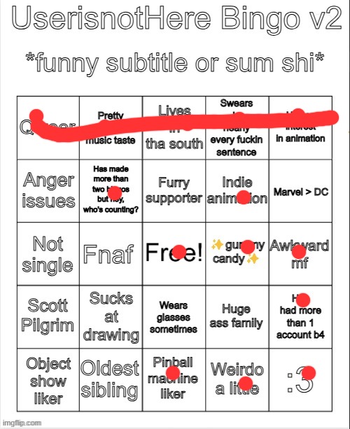 UserisnotHere Bingo v2 | image tagged in userisnothere bingo v2 | made w/ Imgflip meme maker