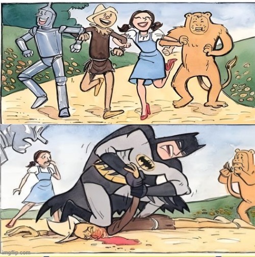 Not Today Scarecrow | image tagged in batman | made w/ Imgflip meme maker