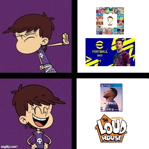 Long Luna Loud Prefers Title | image tagged in luna loud disagree and agree,the loud house,fifa,nickelodeon,soccer,playstation | made w/ Imgflip meme maker