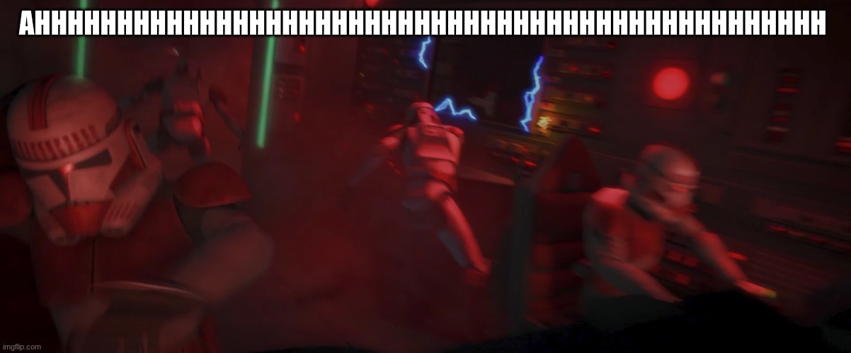 i got hit | AHHHHHHHHHHHHHHHHHHHHHHHHHHHHHHHHHHHHHHHHHHHHHHHH | image tagged in coruscant guard | made w/ Imgflip meme maker