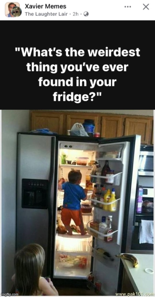 Xavier | image tagged in fridge,baby meme | made w/ Imgflip meme maker