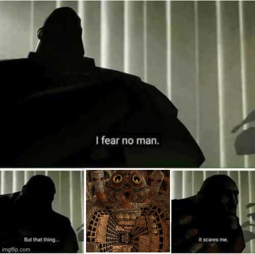 fuck stone tower I fucking hate stone tower | image tagged in i fear no man | made w/ Imgflip meme maker