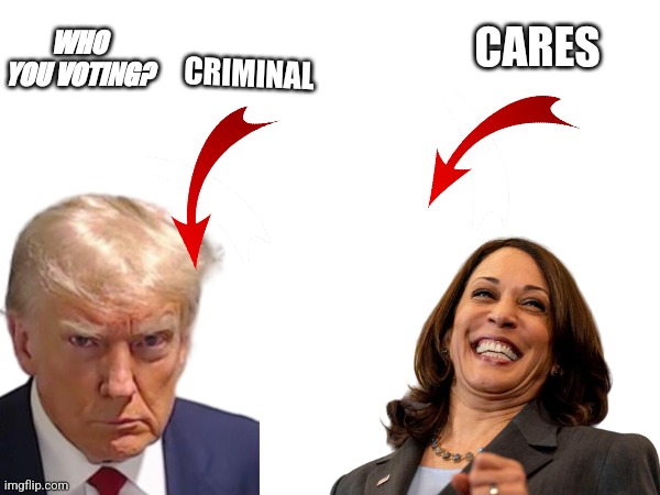 WHO YOU VOTING? CARES; CRIMINAL | made w/ Imgflip meme maker
