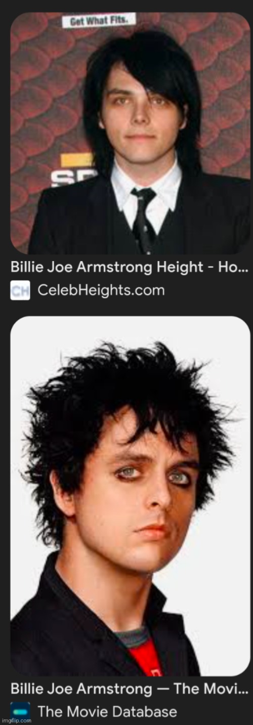 You had ONE job(top: Gerard Way)(bottom; Billie Joe Armstrong) | image tagged in green day,mcr,you had one job | made w/ Imgflip meme maker