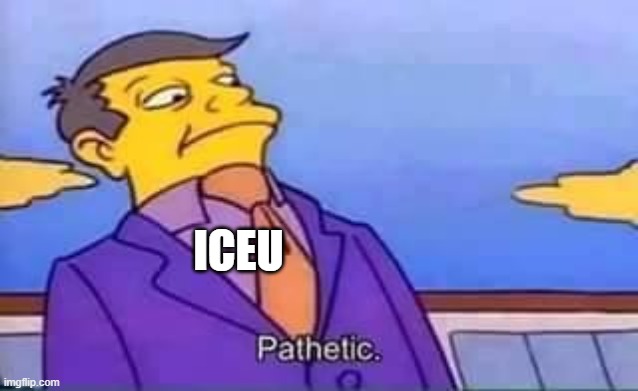 skinner pathetic | ICEU | image tagged in skinner pathetic | made w/ Imgflip meme maker