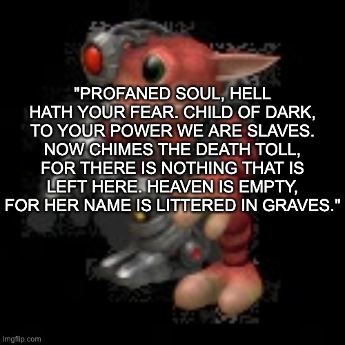 what the FUCK is this item description (item was the death toll upgrader i had a banana for scale with) | "PROFANED SOUL, HELL HATH YOUR FEAR. CHILD OF DARK, TO YOUR POWER WE ARE SLAVES. NOW CHIMES THE DEATH TOLL, FOR THERE IS NOTHING THAT IS LEFT HERE. HEAVEN IS EMPTY, FOR HER NAME IS LITTERED IN GRAVES." | image tagged in grox png | made w/ Imgflip meme maker
