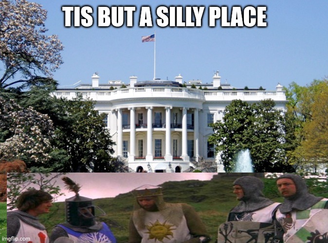 White House | TIS BUT A SILLY PLACE | image tagged in white house | made w/ Imgflip meme maker