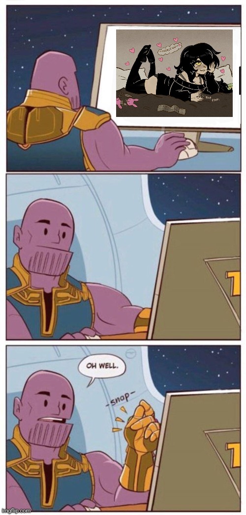 Pinterest is a mistake | image tagged in oh well thanos | made w/ Imgflip meme maker