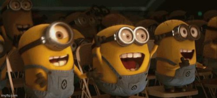 Cheering Minions | image tagged in cheering minions | made w/ Imgflip meme maker