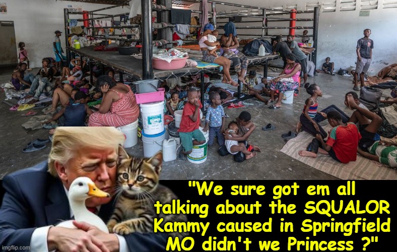 The man operates on a totally different level | "We sure got em all talking about the SQUALOR Kammy caused in Springfield MO didn't we Princess ?" | image tagged in springfield mo squalor meme | made w/ Imgflip meme maker