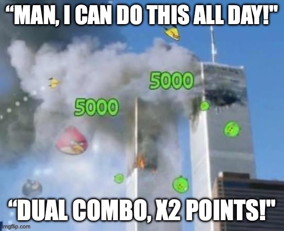 Every single damn tag is a different color | “MAN, I CAN DO THIS ALL DAY!"; “DUAL COMBO, X2 POINTS!" | image tagged in memes,funny,animals,demotivationals,gifs,haha | made w/ Imgflip meme maker