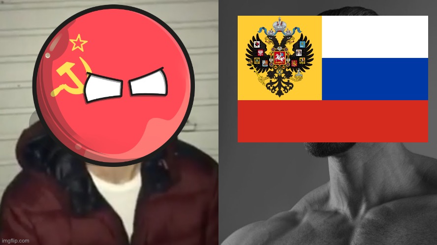 Virgin USSR vs chad Tsarist Russia | image tagged in average fan vs average enjoyer | made w/ Imgflip meme maker