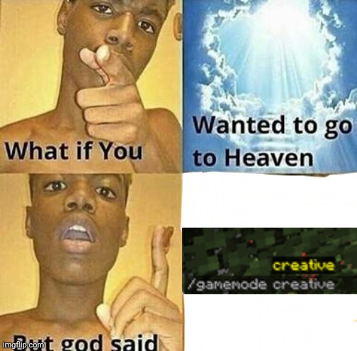 ... | image tagged in what if you wanted to go to heaven | made w/ Imgflip meme maker