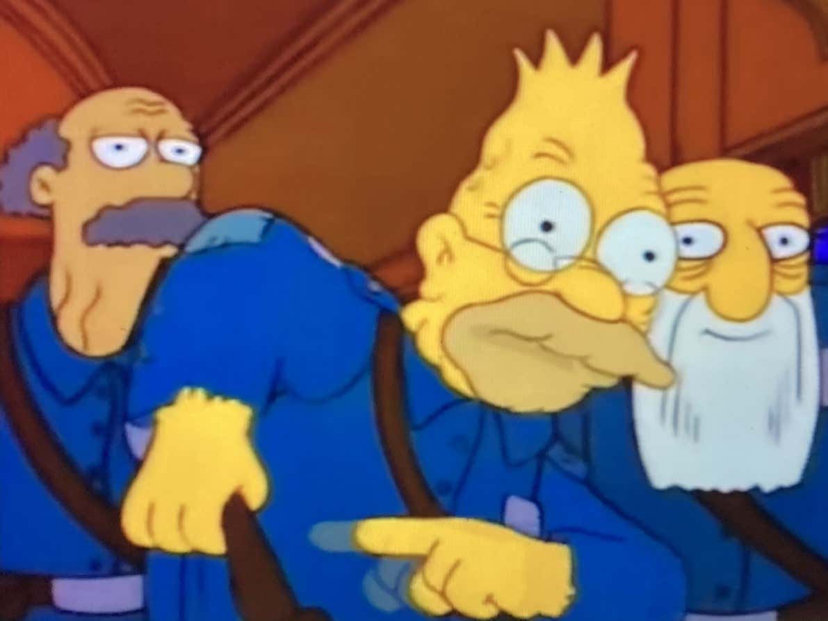 Grandpa Simpson Union Buster Blank Meme Template