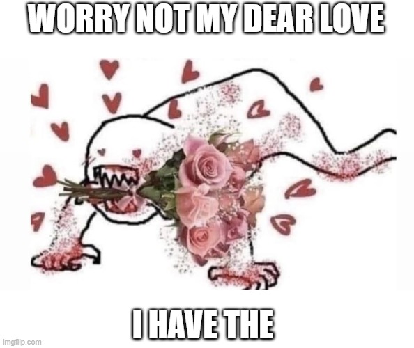 WORRY NOT MY DEAR LOVE; I HAVE THE | made w/ Imgflip meme maker