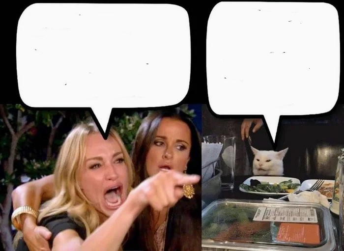 High Quality Don't eat the Cat Blank Meme Template