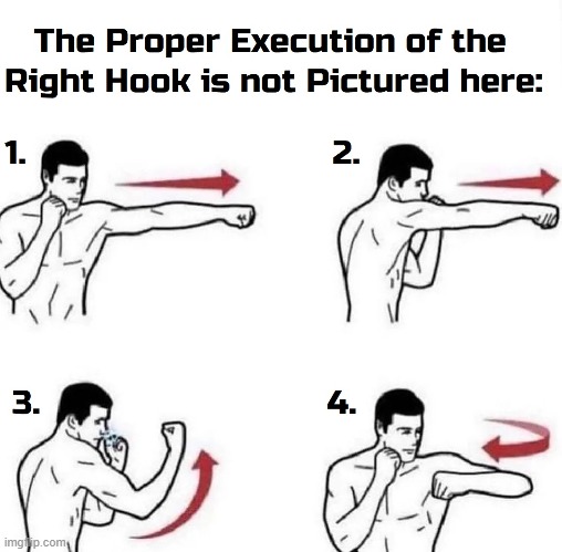 How to Deliver a Left, a Right, an Uppercut & a Left Hook | image tagged in vince vance,prize fighting,punching,diagram,memes,how to | made w/ Imgflip meme maker