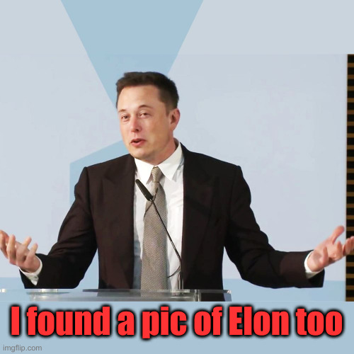 Elon Musk | I found a pic of Elon too | image tagged in elon musk | made w/ Imgflip meme maker
