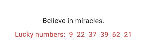 Fortune | Believe In Miracles Blank Meme Template