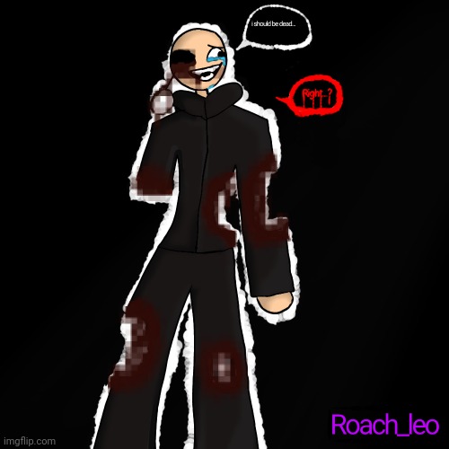 Is he supposed to? Anyways it's my Roblox avatar lol (just a little gore) | made w/ Imgflip meme maker