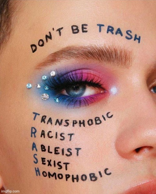 Don’t be trash | image tagged in don t be trash | made w/ Imgflip meme maker