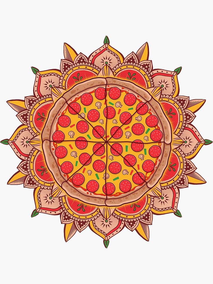 Religious Sun Pizza Blank Meme Template