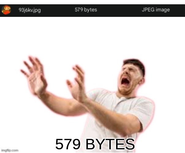 small ahh file | 579 BYTES | image tagged in he left all caps on custom | made w/ Imgflip meme maker