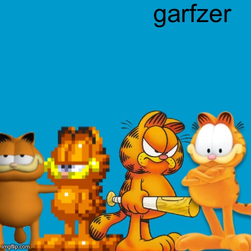 garfzer | garfzer | image tagged in blank weezer blue album edit | made w/ Imgflip meme maker