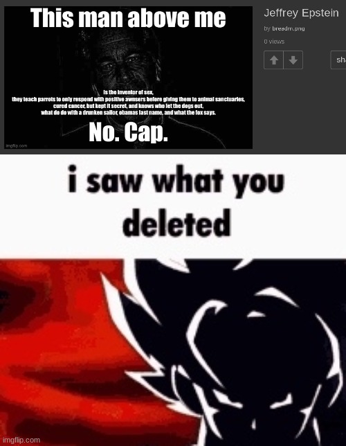 i saw what you deleted | image tagged in i saw what you deleted | made w/ Imgflip meme maker
