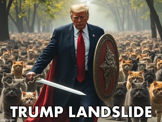 Every normal pet owner will vote for President Trump. | TRUMP LANDSLIDE | image tagged in president trump,donald trump,presidential election,pets,animals | made w/ Imgflip meme maker