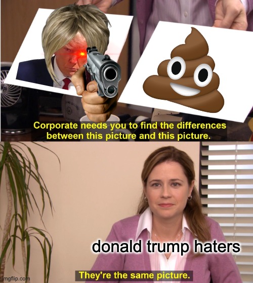 They're The Same Picture | donald trump haters | image tagged in memes,they're the same picture | made w/ Imgflip meme maker