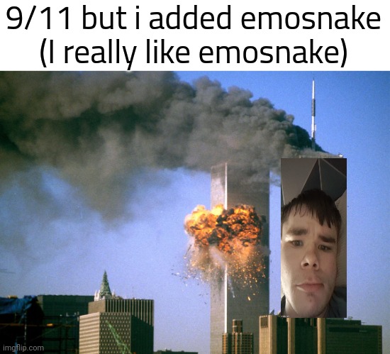 9/11 but i added Emosnake | 9/11 but i added emosnake (I really like emosnake) | made w/ Imgflip meme maker