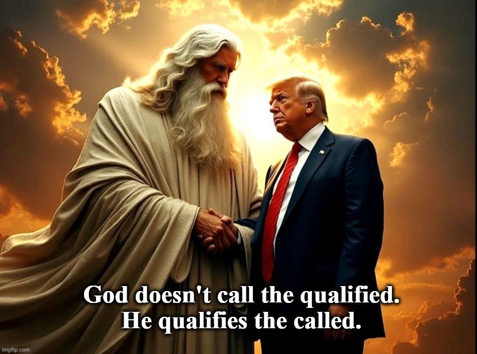 God doesn't call the qualified. He qualifies the called. | image tagged in god,god's calling,qualified,david and goliath,greater love hath no man,john 1513 | made w/ Imgflip meme maker