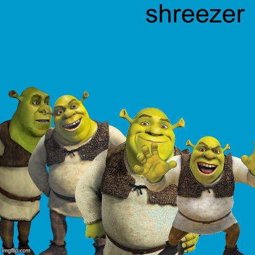 shreezer | shreezer | image tagged in blank weezer blue album edit | made w/ Imgflip meme maker
