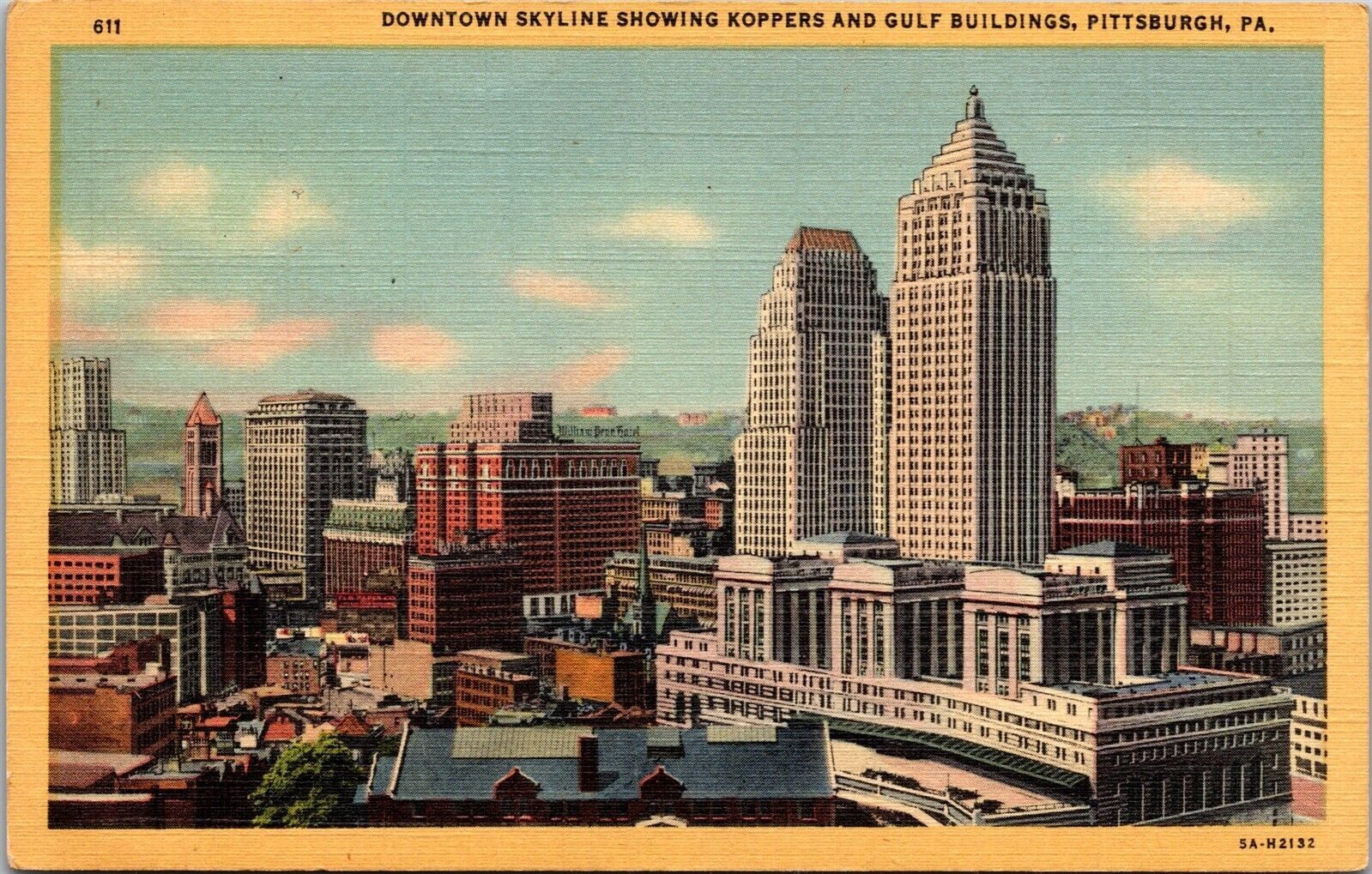 Vintage Pittsburgh Postcard Blank Meme Template