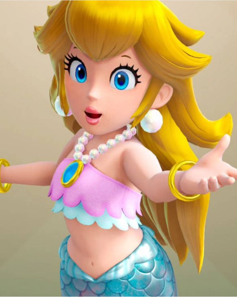 mermaid peach Blank Meme Template