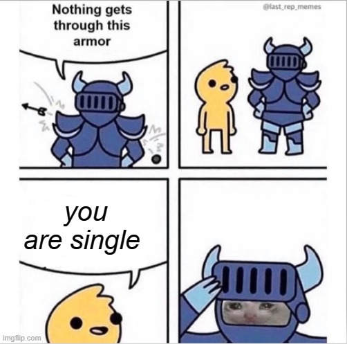 how dare you little shit | you are single | image tagged in knight armor | made w/ Imgflip meme maker