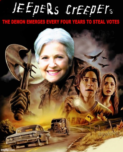 republican creeps | image tagged in jeepers creepers,horror movies,jill stein,third party,demon,votes | made w/ Imgflip meme maker